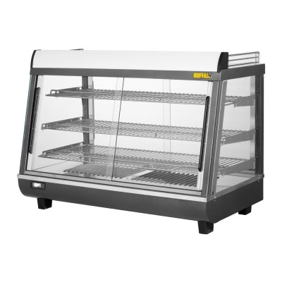 BUFFALO - Vitrine chauffante portes avant et arriere 136L