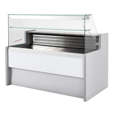 GASTRONOBLE - Comptoir de service réfrigéré gris Tibet 1500mm