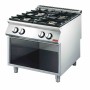 GASTRO M -  Fourneau gaz 4 feux vifs sur coffre