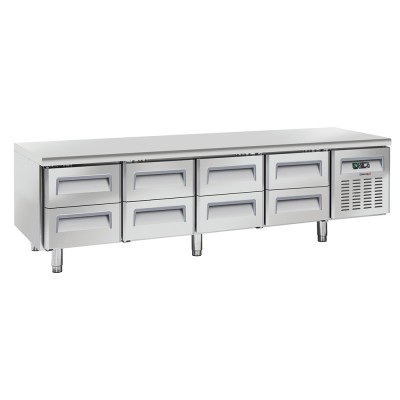 CASSELIN - Table réfrigérée positive 8 tiroirs GN 1/1 362 L