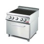 GASTRO M - Fourneau électrique vitrocéramique 4 zones sur four électrique GN 2/1