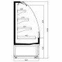 COMBISTEEL - Vitrine réfrigérée noire L. 1500 mm