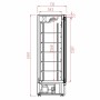 COMBISTEEL - Vitrine murale négative 1 porte en verre blanche 600 L