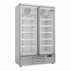 COMBISTEEL - Vitrine murale négative 2 portes en verre blanche 1000 L