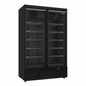 COMBISTEEL - Vitrine murale négative 2 portes en verre noire 1000 L