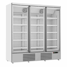 COMBISTEEL - Vitrine murale négative 3 portes en verre blanche 1450 L