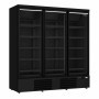 COMBISTEEL - Vitrine murale négative 3 portes en verre noire 1450 L