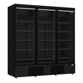 COMBISTEEL - Vitrine murale négative 3 portes en verre noire 1450 L