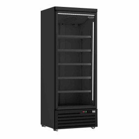 COMBISTEEL - Vitrine murale positive 1 porte en verre noire 600 L