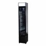 COMBISTEEL - Armoire froide positive 1 porte en verre étroit noire 105 L