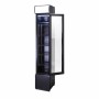 COMBISTEEL - Armoire froide positive 1 porte en verre étroit noire 105 L