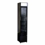 COMBISTEEL - Armoire froide positive 1 porte en verre étroit noire 105 L