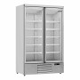 COMBISTEEL - Vitrine murale positive 2 porte en verre blanche 1000 L