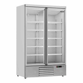 COMBISTEEL - Vitrine murale positive 2 porte en verre blanche 1000 L