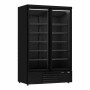 COMBISTEEL - Vitrine murale positive 2 porte en verre noire 1000 L