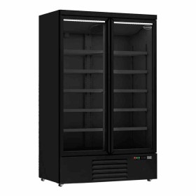 COMBISTEEL - Vitrine murale positive 2 porte en verre noire 1000 L
