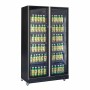COMBISTEEL - Armoire froide positive 2 porte en verre noire 758 L