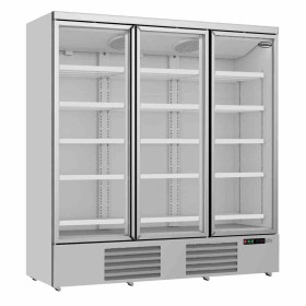 COMBISTEEL - Vitrine murale positive 3 portes en verre blanche 1530 L