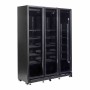 COMBISTEEL - Vitrine positive 3 portes en verre noire avec porte chauffante 1200 L