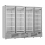 COMBISTEEL - Vitrine murale positive 4 portes en verre blanche 2025 L