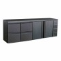 COMBISTEEL - Arrière bar réfrigérée noir 2 portes et 4 tiroirs 698 L