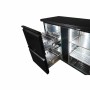 COMBISTEEL - Arrière bar réfrigérée noir 2 portes et 2 tiroirs 537 L