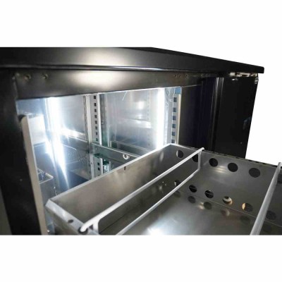 COMBISTEEL - Arrière bar réfrigérée noir 6 tiroirs 537 L