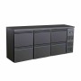 COMBISTEEL - Arrière bar réfrigérée noir 6 tiroirs 537 L