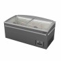 COMBISTEEL - Congélateur bahut gris pour supermarché tête de gondole dégivrage automatique 630 L