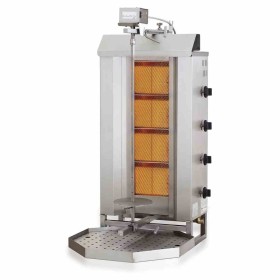 COMBISTEEL - Gyros grill de gaz moteur au-dessus 4 zones de chauffage