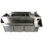 COMBISTEEL - Table réfrigérée 3 portes avec bar à cocktails