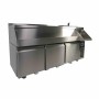 COMBISTEEL - Table réfrigérée 3 portes avec bar à cocktails