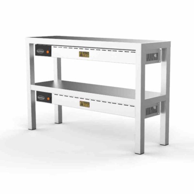 COMBISTEEL - Étagère chauffante en céramique 2 niveaux 6 x 250 W L. 1000 mm