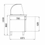 COMBISTEEL - Table réfrigérée saladette avec verre 3 portes