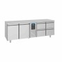 COMBISTEEL - Table réfrigérée 2 portes et 4 tiroirs monoblock Energy line 700