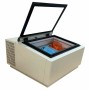 COMBISTEEL - Vitrine à crème glacée blanc de table s'ouvre du côté client 3x5 L