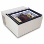 COMBISTEEL - Vitrine à crème glacée blanc de table s'ouvre du côté client 3x5 L