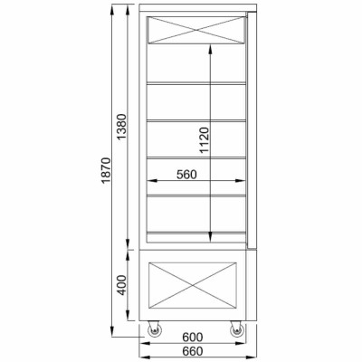 COMBISTEEL - Vitrine de pâtisserie réfrigérée pour chocolat 400 L