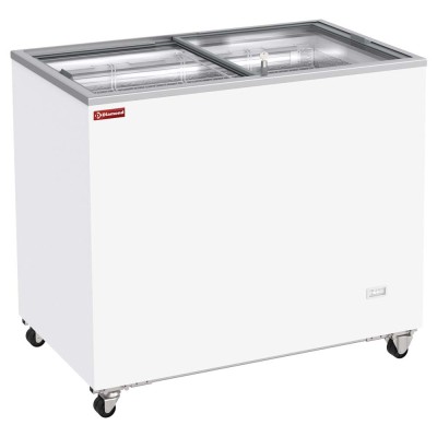DIAMOND - Conservateur bahut 303 L couvercles coulissants sur roulettes