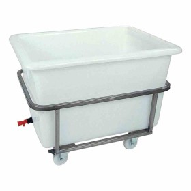 L2G - Bac à glace polyéthylène 500 litres sur chassis inox roulant