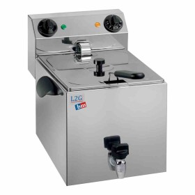 L2G - Friteuse électrique 1 cuve de 8 L avec robinet de vidange