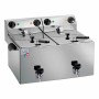 L2G - Friteuse électrique 2 cuves de 8 L avec robinet de vidange