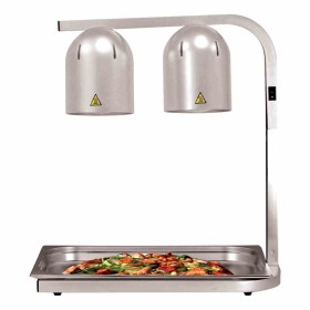 L2G - Chauffe plats 2 lampes infrarouges aluminium hauteur reglable