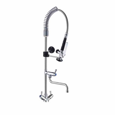 L2G - Douchette sur plonge monotrou 1/4 de tour H. 75 cm avec col de cygne 300 mm