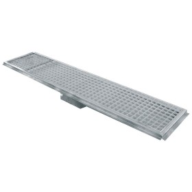 DIAMOND - Caniveau de sol inox 1200 x 300 mm sortie latérale