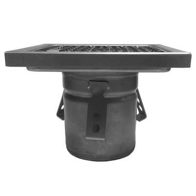 DIAMOND - Caniveau de sol inox 300 x 300 mm sortie latérale
