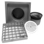 DIAMOND - Caniveau de sol inox 300 x 300 mm sortie latérale