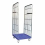 L2G - Rollcontainer avec base plastique sur roulettes dont 2 pivotantes 2 ridelles zinguées démontables