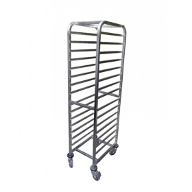 Échelle inox 15 niveaux GN 1/1 sur roulettes - CHR-Avenue