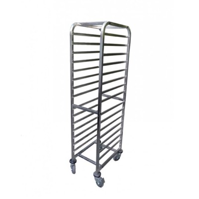 L2G - Échelle inox 15 niveaux GN 1/1 sur roulettes